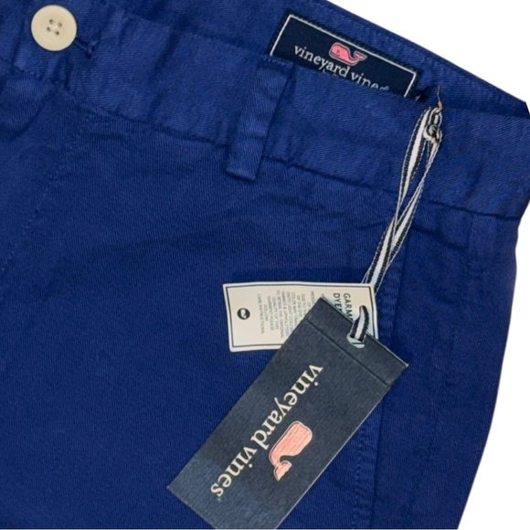 Vineyard Vines Breaker Shorts Harbor Blue Linen Cotton Blend Size 30 NWT - Picture 2 of 7